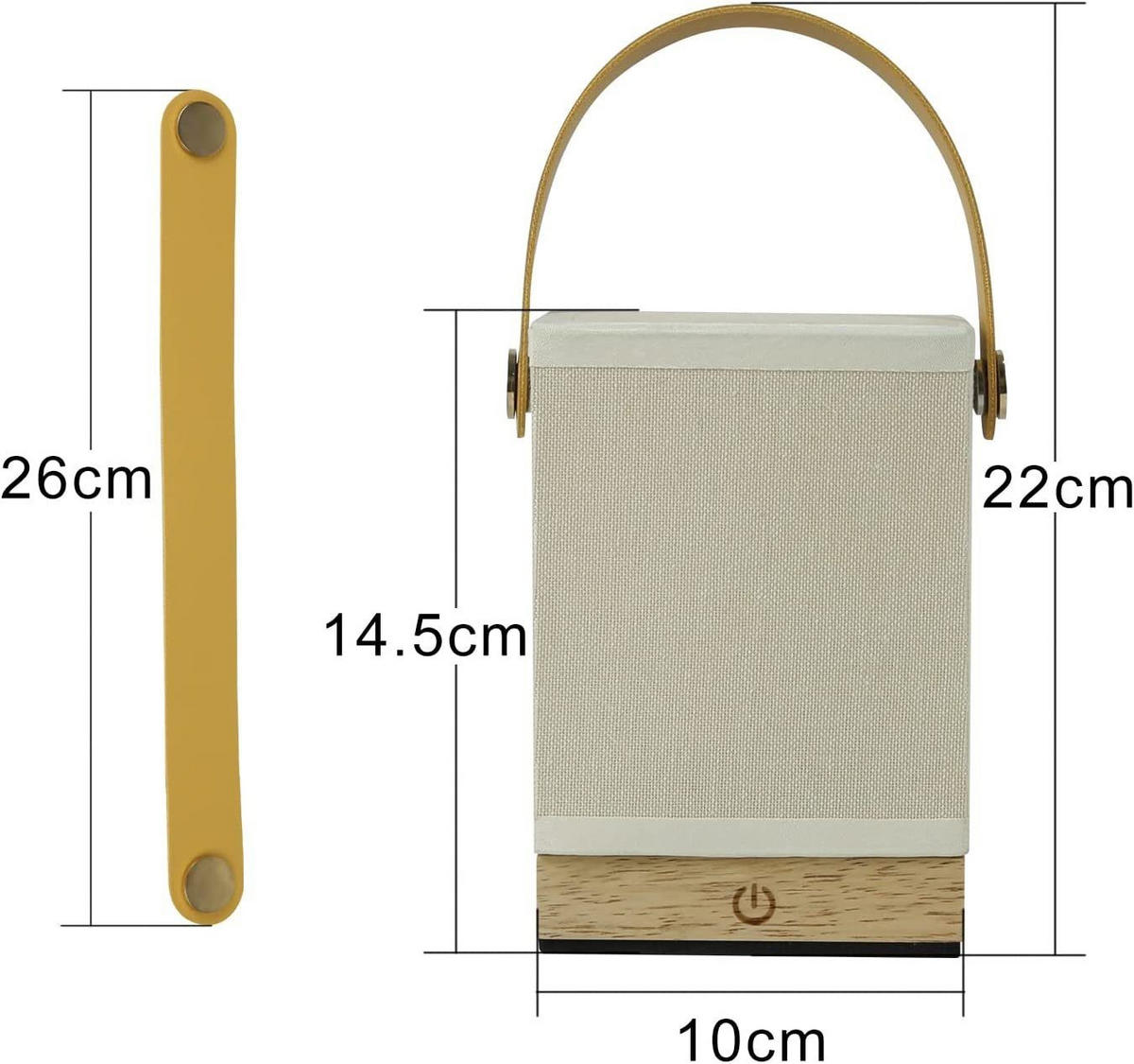LED-TISCHLEUCHTE Handtasche 10/10/14.5 cm - Weiß, Holz (10/10/14.5cm) - Nettlife