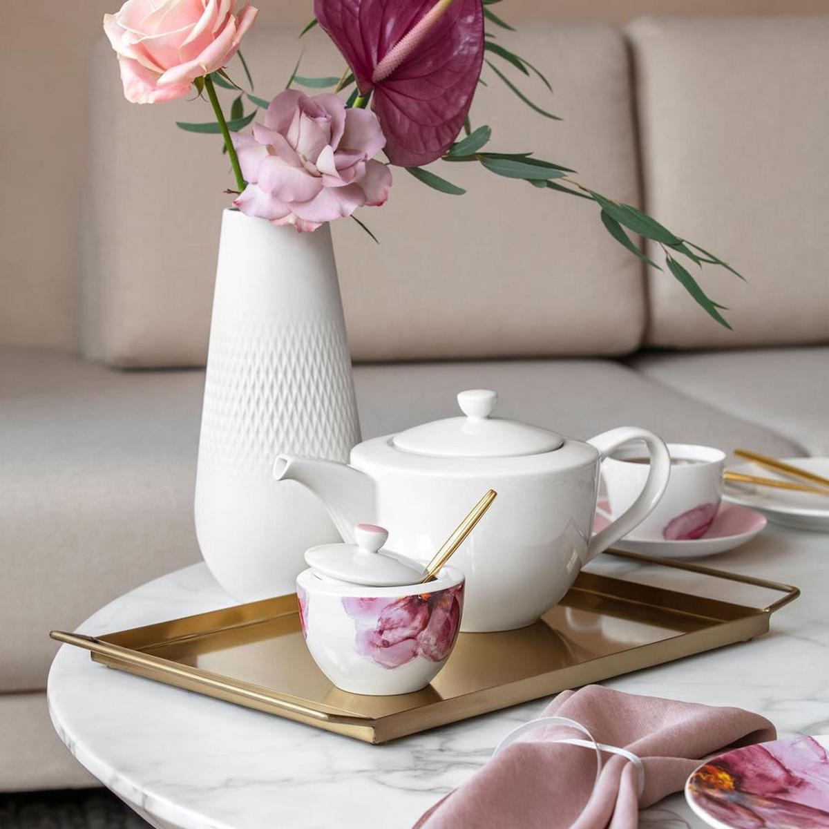 FRÜHSTÜCKS-SET For Me weiß 19er Set - Weiß, Keramik (1/1/1cm) - Villeroy & Boch