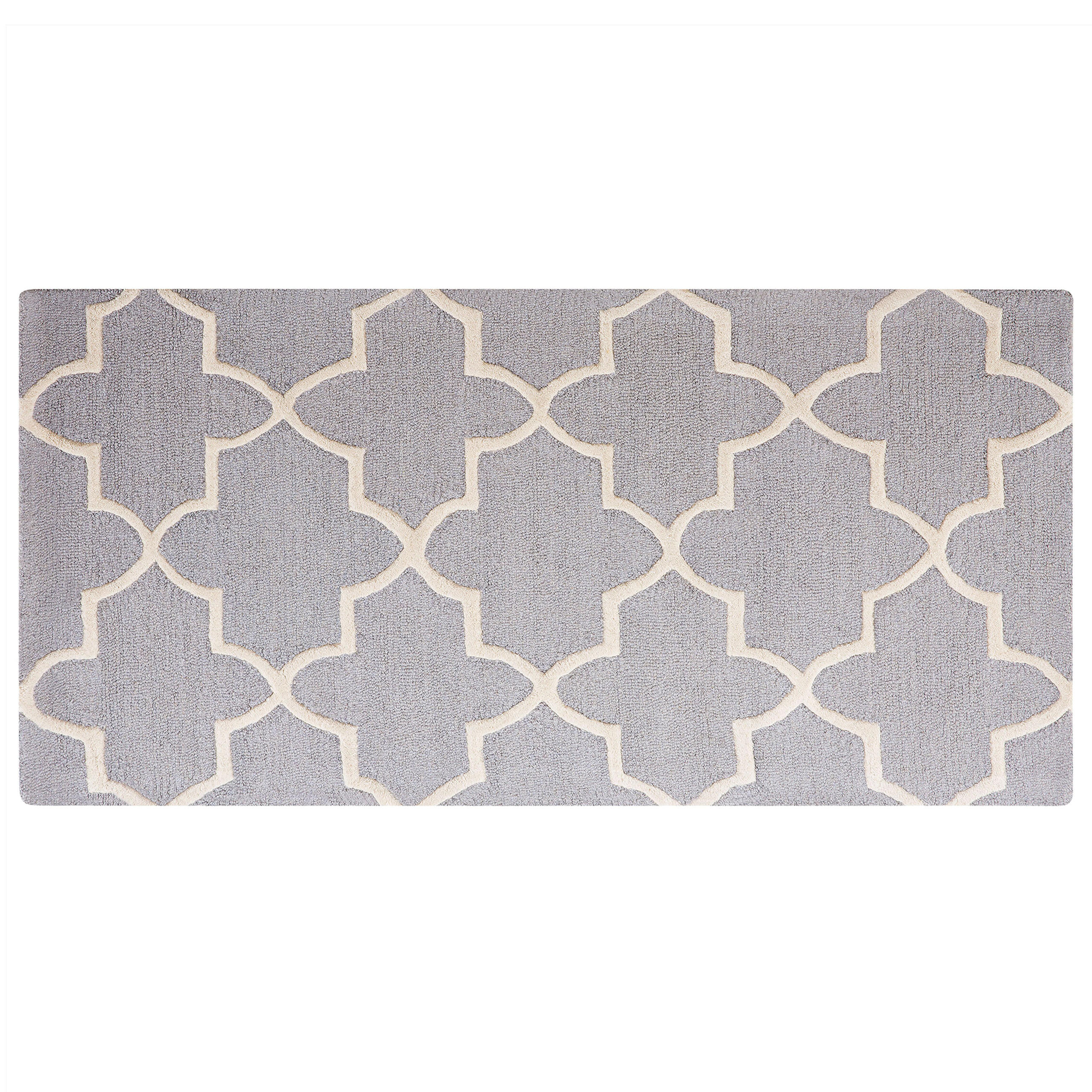 KURZFLOR-TEPPICH Silvan 150/80 cm - Grau, Textil (80/150cm) - Beliani