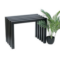 HOCKER IDA Metall Schwarz 60 cm 96446 - Schwarz, Metall (60/43.5/37cm) - DanDiBo
