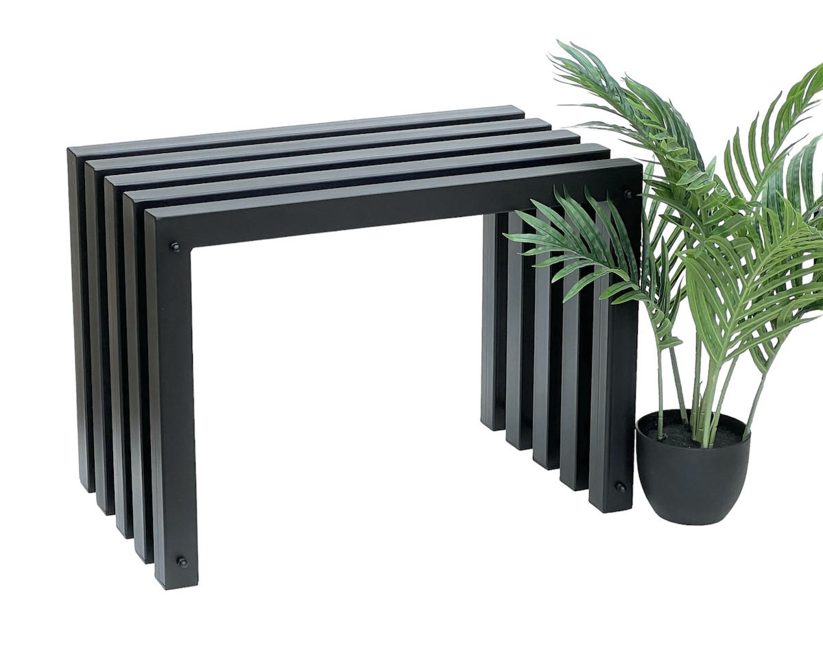HOCKER IDA Metall Schwarz 60 cm 96446 - Schwarz, Metall (60/43.5/37cm) - DanDiBo
