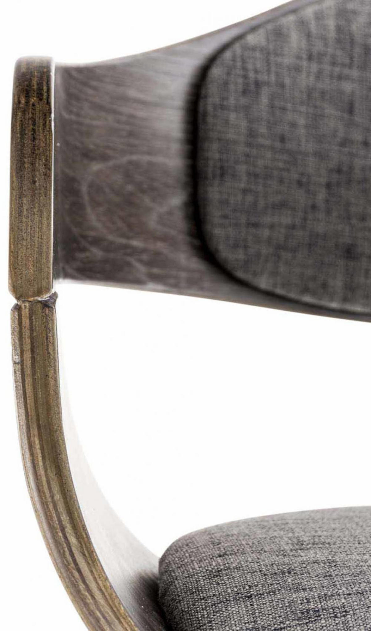 ARMLEHNENSTUHL 2er Set Stoff Grau/Hellgrau - Hellgrau/Grau, Holz/Textil (49/73/46cm) - CLP