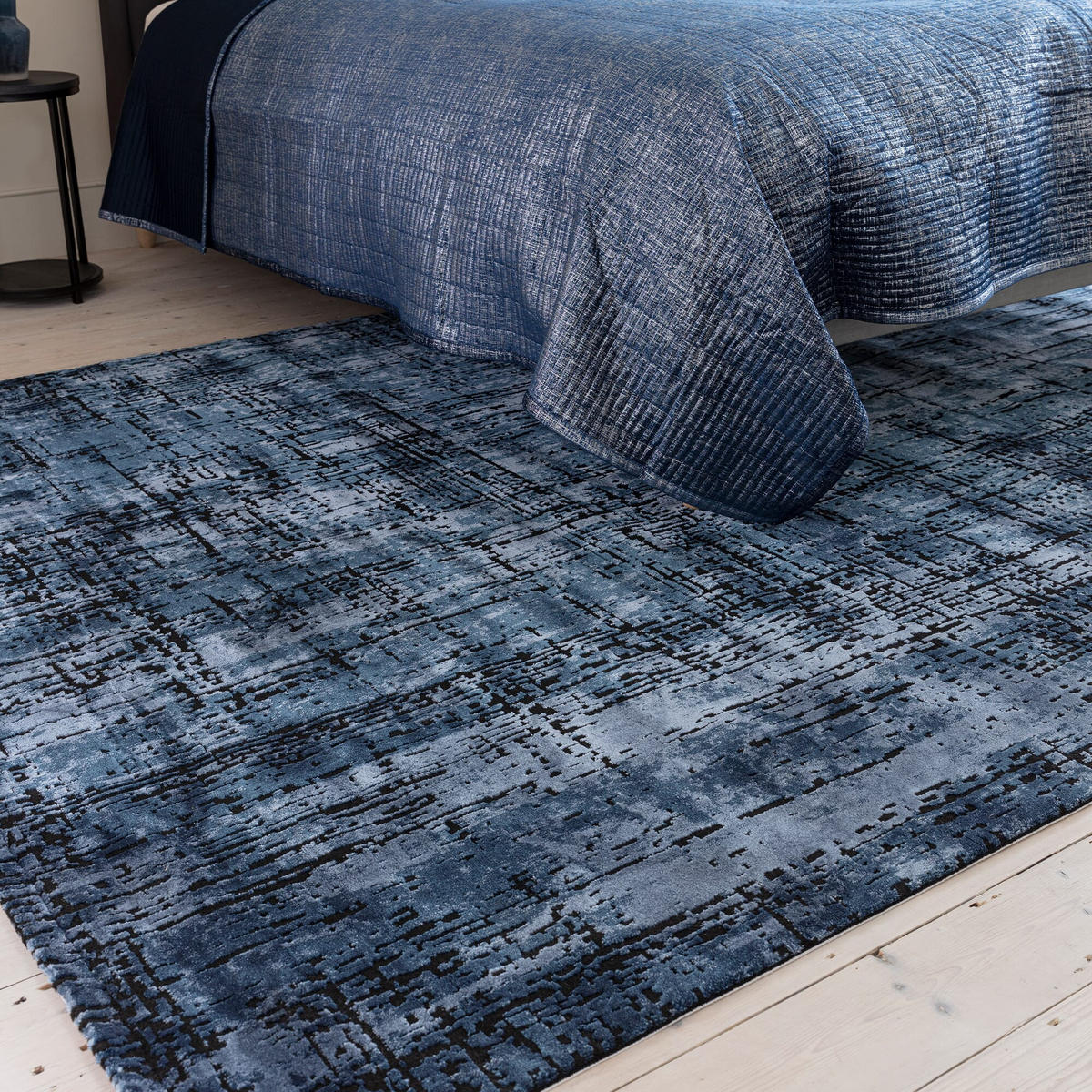 TEPPICH Polypropylen velours abstrakt TIBER-Rom, Dunkelblau 120x170 cm - Dunkelblau, Textil (120/170cm) - KADIMA DESIGN