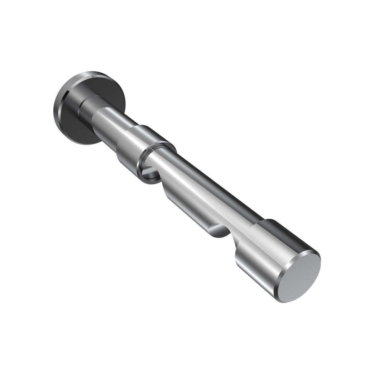 TRÄGER FÜR GARDINENSTANGEN 20 mm Ø, Prestige 2-läufig, Chrom - Chromfarben, Metall (16.2/4/4cm) - INTERDECO
