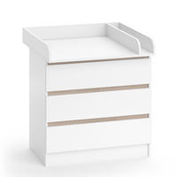 WICKELKOMMODE Emma Weiß 80 x 78 cm - Weiß, Holzwerkstoff (80/87/76cm) - Vicco