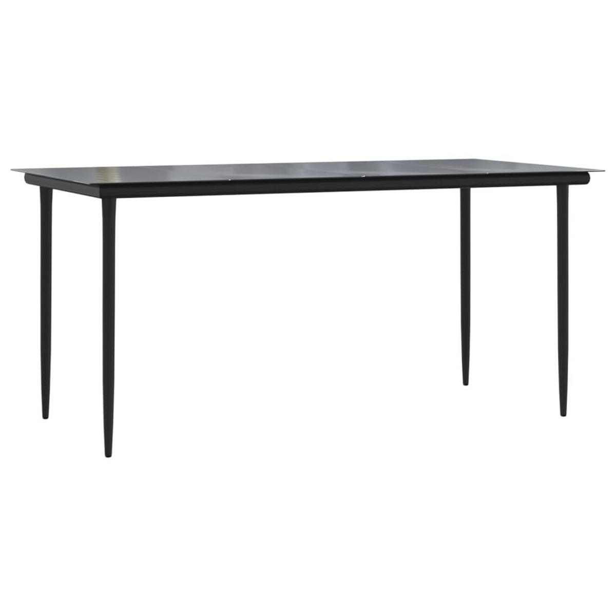 GARTEN-ESSGRUPPE 5-TLG. Mit Kissen Schwarz Poly Rattan - Schwarz, Kunststoff - vidaXL