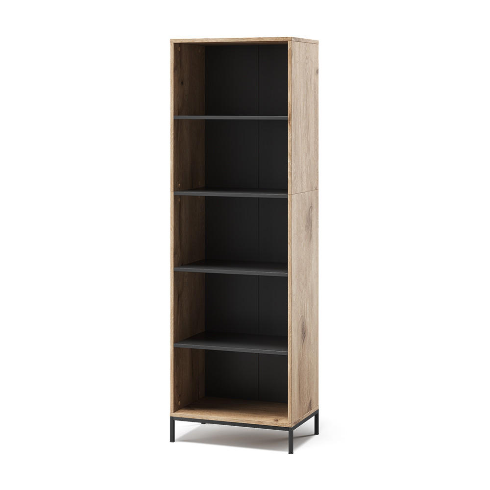 BÜCHERREGAL Eliza Viking Oak 60 x 180 cm mit 5 Fächern - Eichefarben, Holzwerkstoff (60/180/40cm) - Vicco