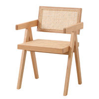 ARMLEHNENSTUHL mit Wiener Geflecht - Eiche massiv - Beige, Holz (51/77/54cm) - home24