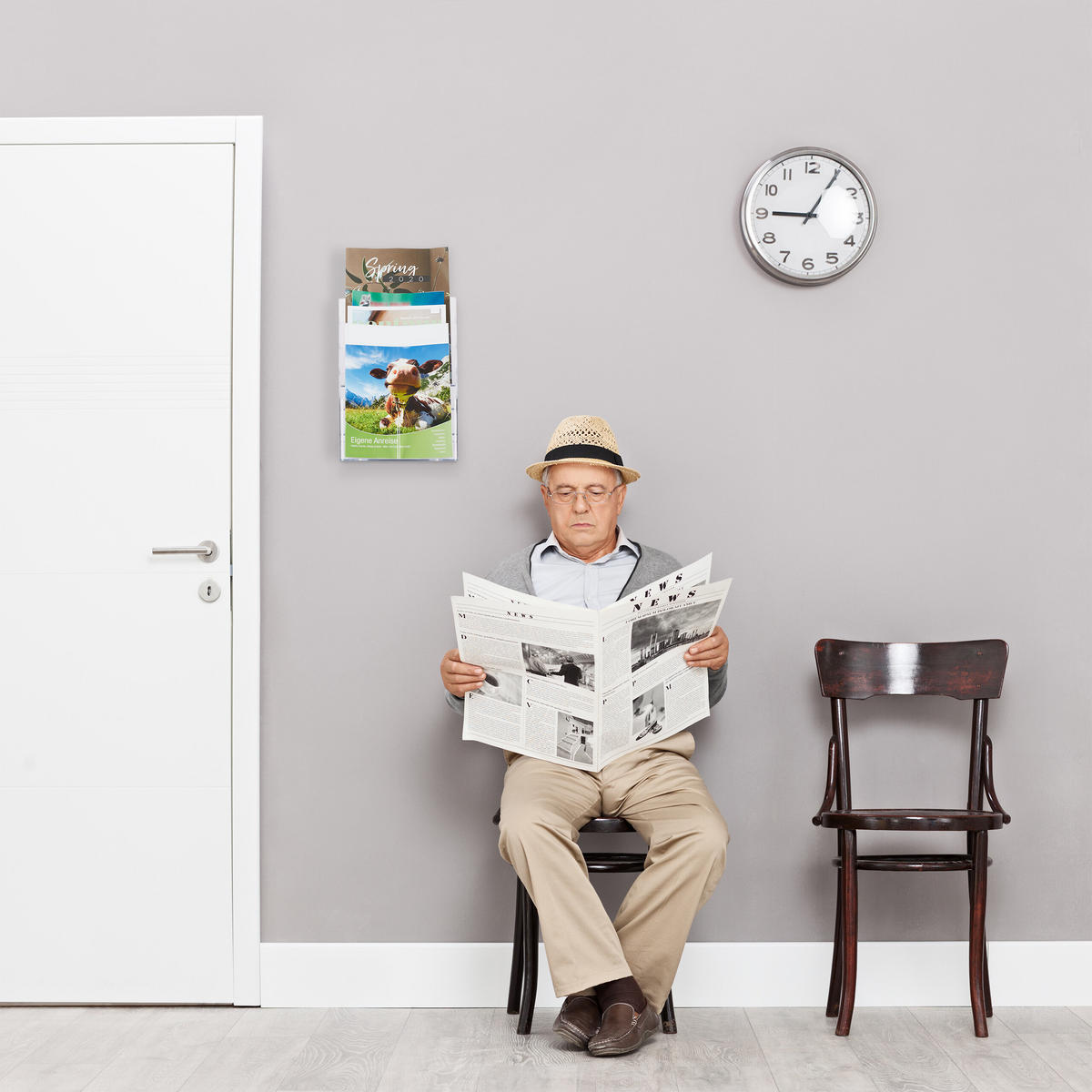 PROSPEKTHALTER A4 - Transparent, Kunststoff (24.5/35/24cm) - Relaxdays