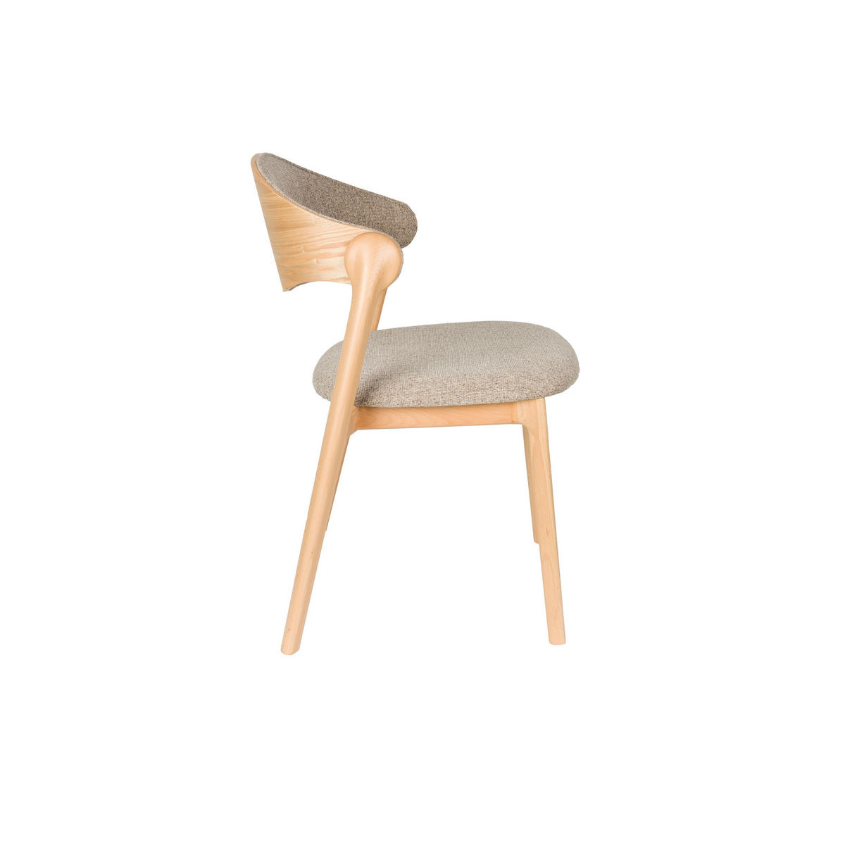 ESSZIMMERSTUHL Babington Natur - 2 er Set - Beige/Weiß, Holz (58/80.5/56.5cm) - Dutchbone