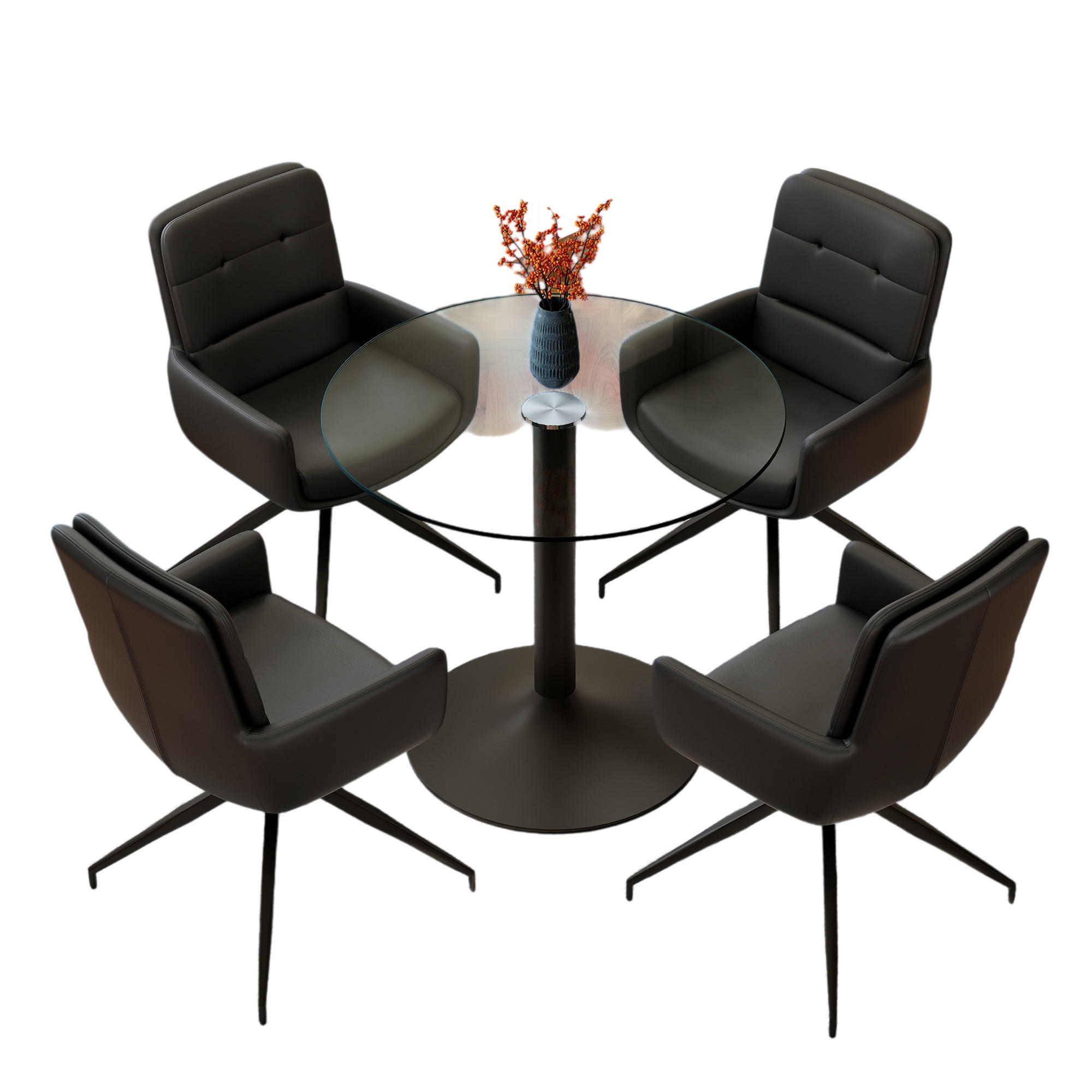 ComfortXL Essgruppe Schwarz 85x75x85 cm