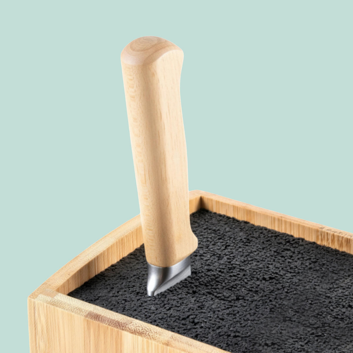 MESSERBLOCK - Hellbraun, Holz/Kunststoff (23/26/11.5cm) - Relaxdays