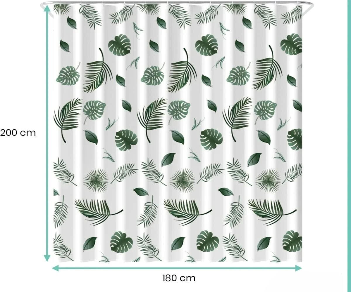 DUSCHVORHANG – 180 x 200 cm – inklusive Haken - Multicolor, Kunststoff (180/200cm)