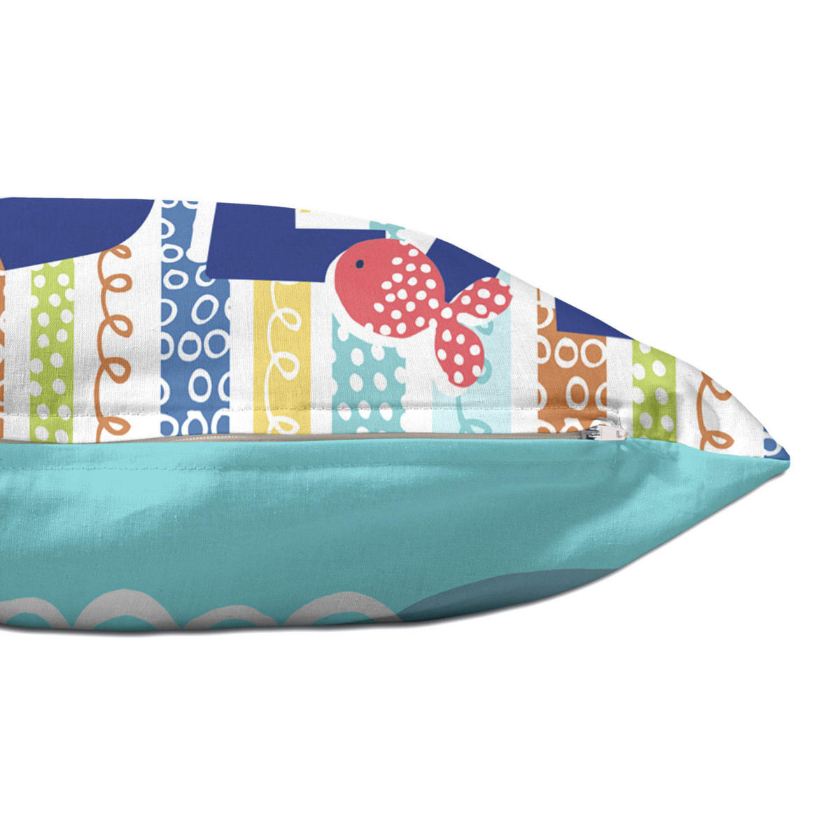 KISSENBEZUG sea life 50x30 cm mehrfarbig - Multicolor, Textil (50/30cm) - Happy Friday