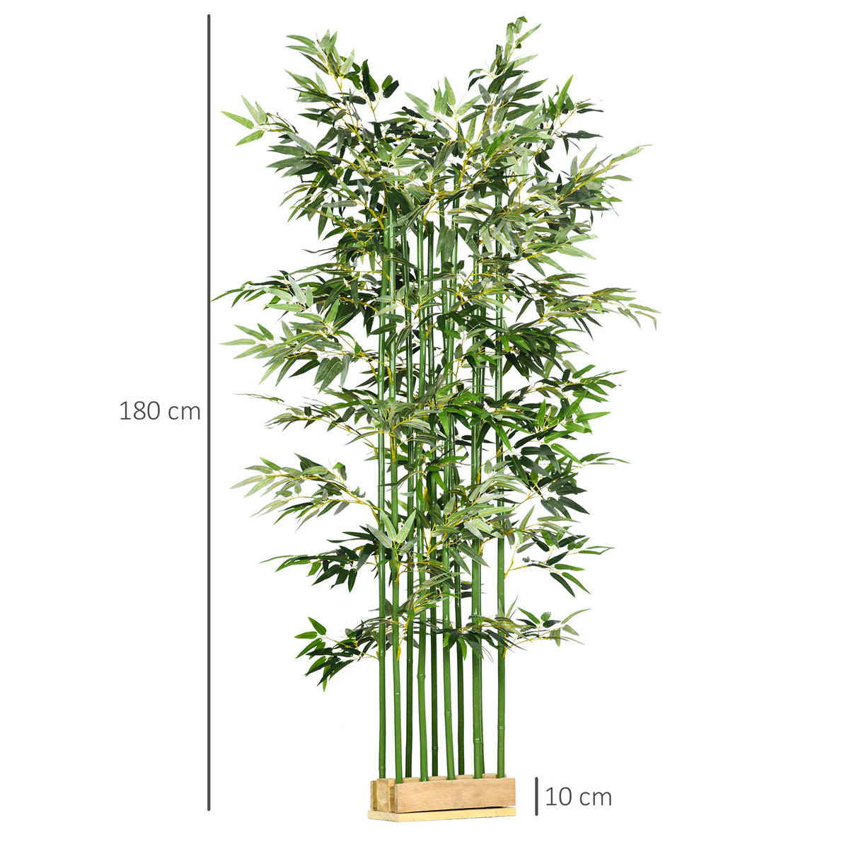 KÜNSTLICHER BAMBUS 180 cm, Grün - Grün, Kunststoff (180cm) - HOMCOM