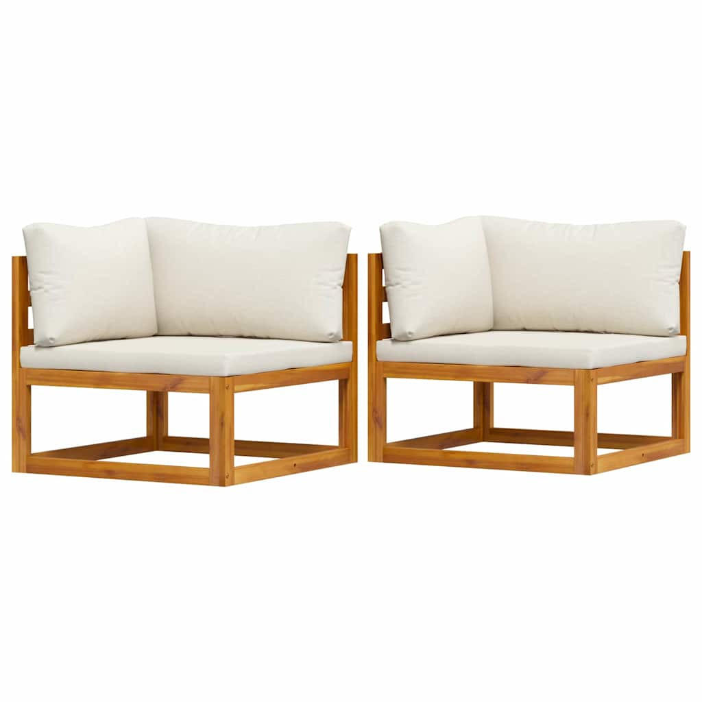 GARTENSOFA DYXP 70/60/70 cm （2er-set) - Creme, Holz (70/60/70cm) - ZMH