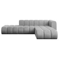 ECKSOFA modulares Sofa Zuvon-L1 - 296x177x70 cm Grau - Hellgrau, Holzwerkstoff/Textil (296/177cm) - ALTDECOR