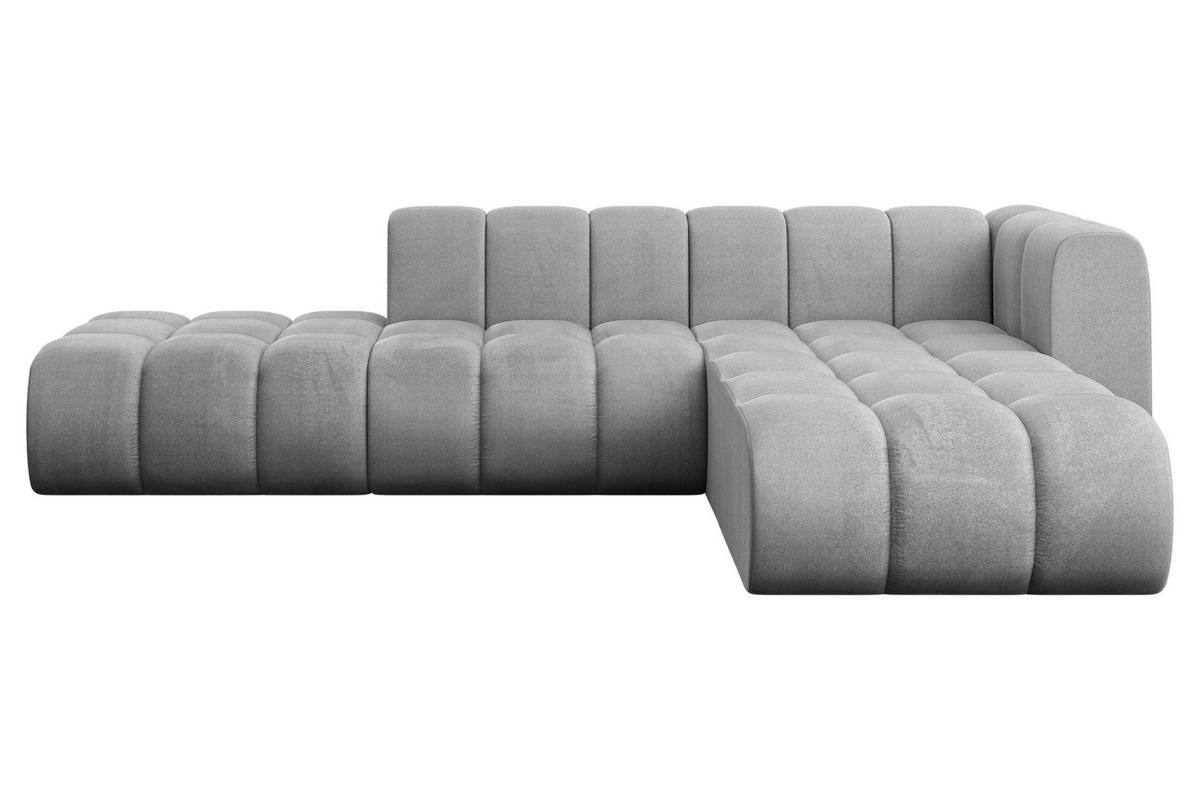 ECKSOFA modulares Sofa Zuvon-L1 - 296x177x70 cm Grau - Hellgrau, Holzwerkstoff/Textil (296/177cm) - ALTDECOR