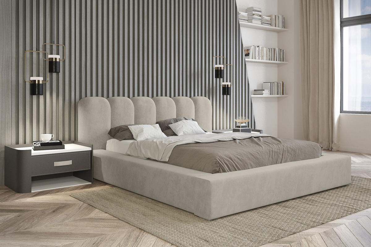POLSTERBETT schenilen Struktur Ranera 160x200 cm, Braun - Braun, Textil (160/200cm) - Fedve