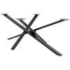 TISCHBEIN eckig 120/60/72 cm Metall schwarz - Schwarz, Metall (120/72/60cm) - CLP