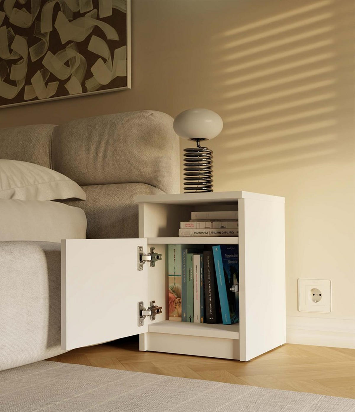 NACHTTISCH Weiß 30/40/30 - Weiß, Holzwerkstoff (30/40/30cm) - RAUMHIRSCH FURNITURE