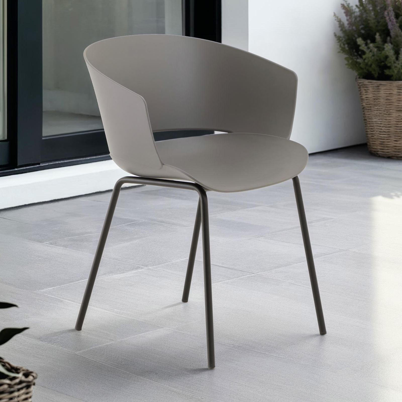 GARTENSTÜHLE NIVEL 4ER-SET - Grau, Textil (60/80/56cm) - IDIMEX