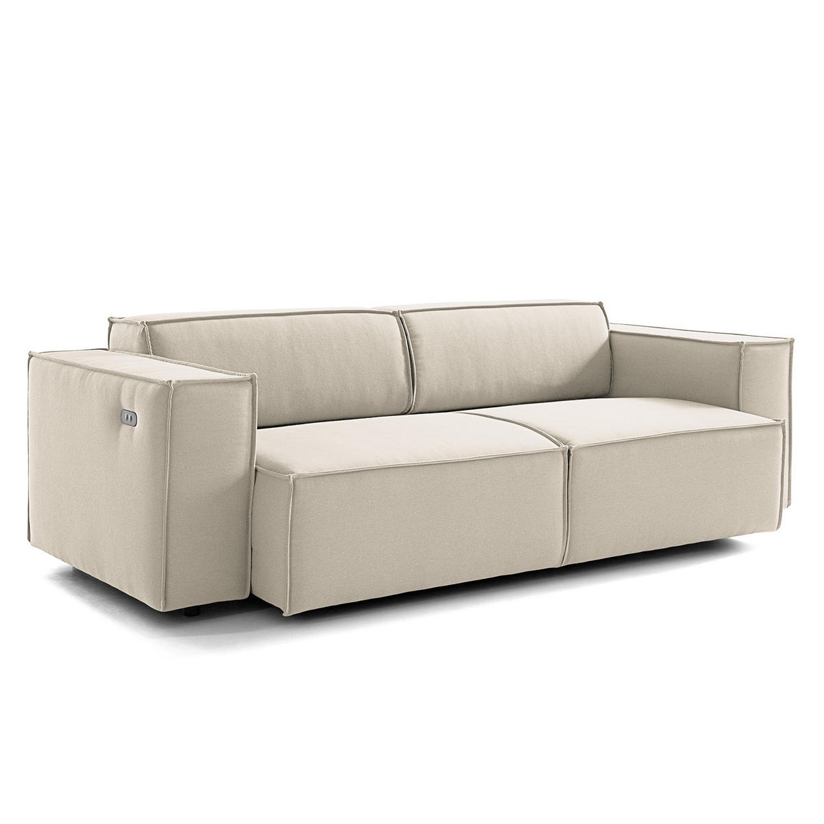 2,5-SITZER SOFA - Weiß, Textil (223/70/96cm) - home24