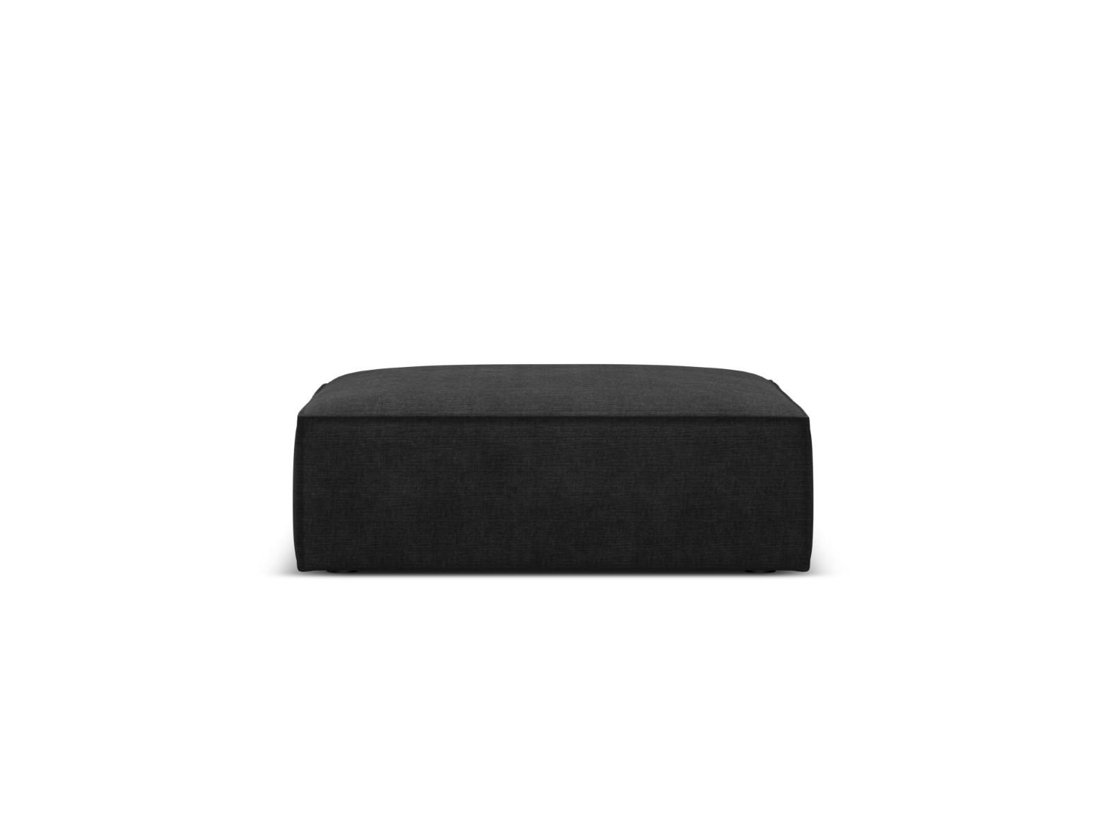 POUF Kaelle aus Chenille-Stoff schwarz - Schwarz, Textil (80/38/100cm) - Micadoni