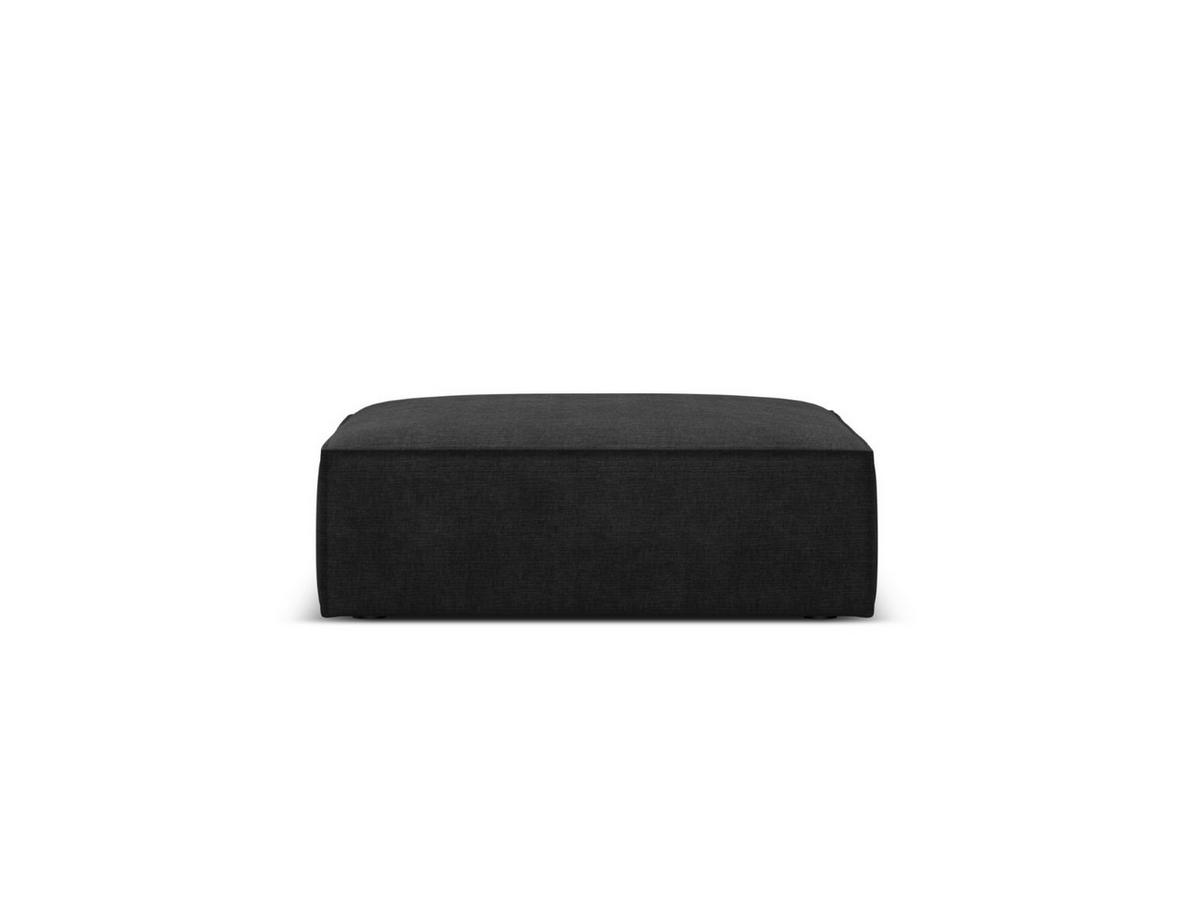 POUF Kaelle aus Chenille-Stoff schwarz - Schwarz, Textil (80/38/100cm) - Micadoni