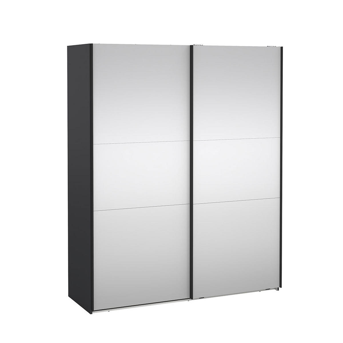SCHIEBETÜRENSCHRANK, Como, Grau, Holzwerkstoff, 179 x 67 x 221 cm - Grau, Holzwerkstoff (179/221/67cm) - ebuy24