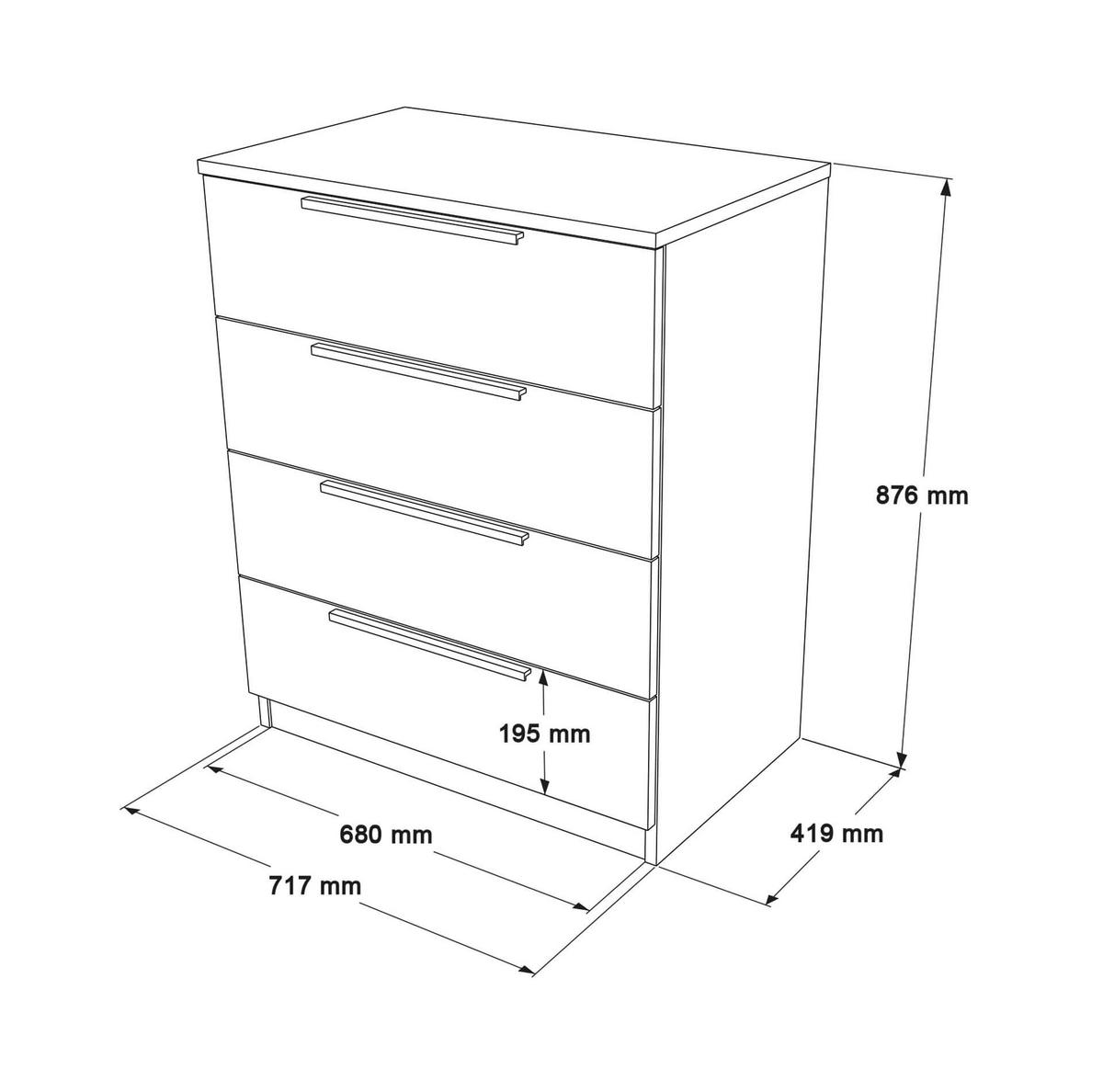 KOMMODE 72/42/87,5 cm - Braun, Holz (72/87.5/42cm) - Mobili Rebecca