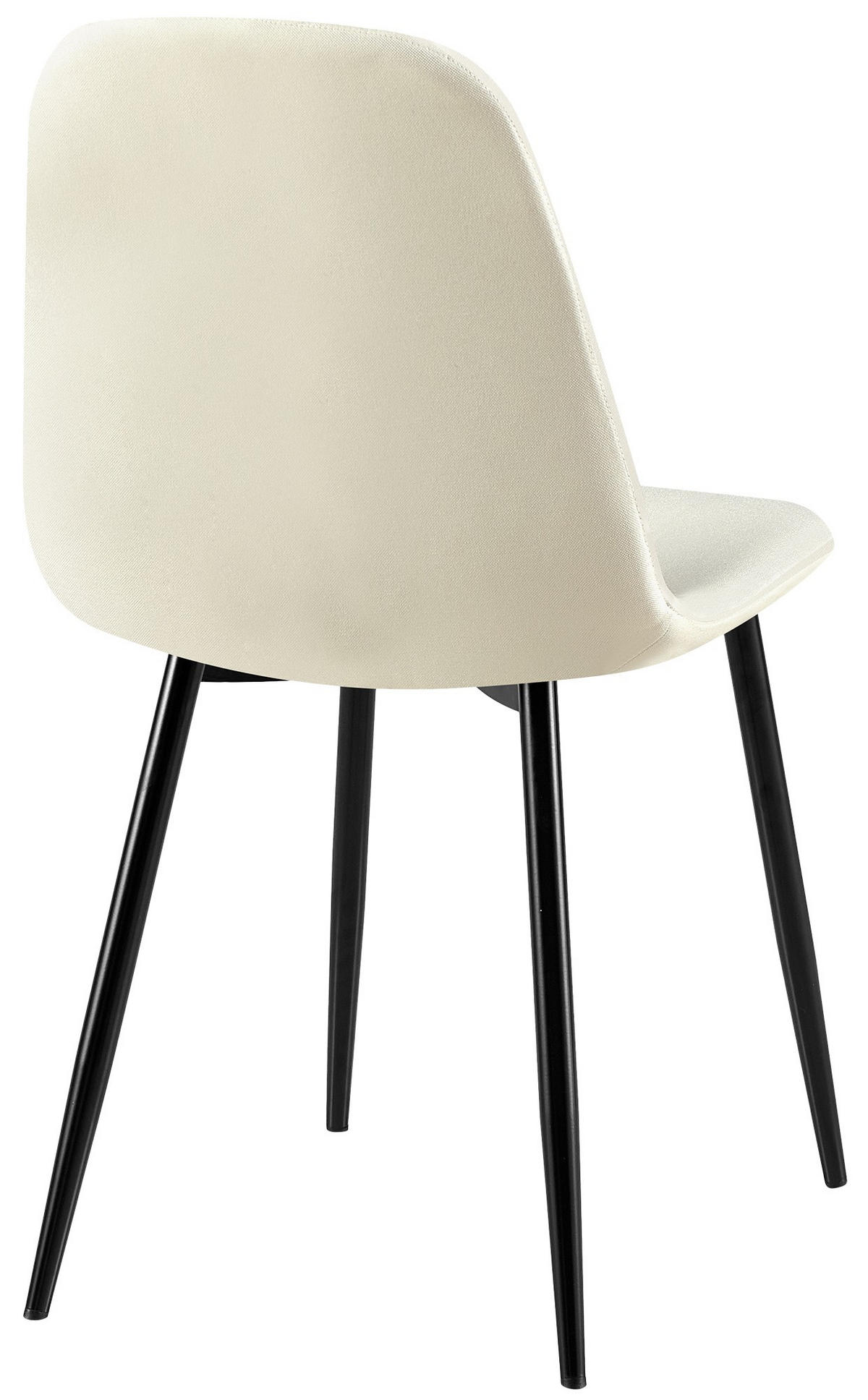 STUHL 4er Set Stoff Creme - Creme/Schwarz, Textil/Metall (44/88/54cm) - CLP