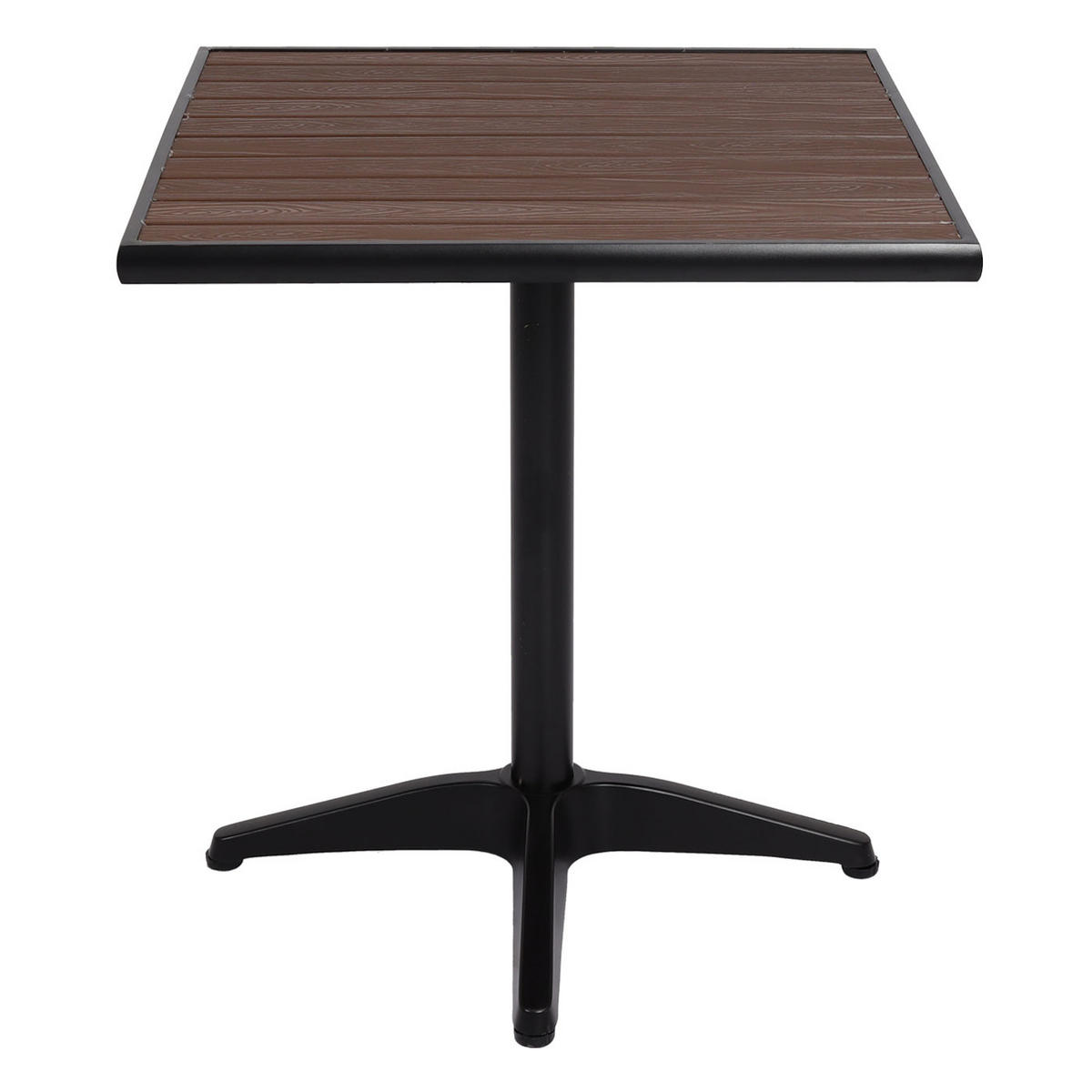 GARTENTISCH Schwarz, Dunkelbraun - Dunkelbraun/Schwarz, Metall (70/70/74cm) - MCW