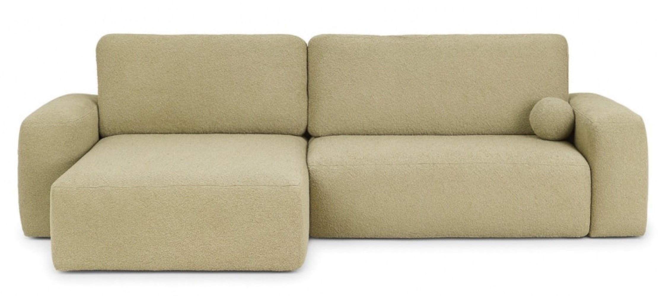ECKSOFA Dunkelbeige ILO Mit Schlaffunktion Und Bettkasten - Beige, Leder (282/177cm) - Sepro Meble