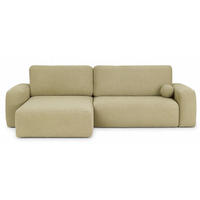 ECKSOFA Dunkelbeige ILO Mit Schlaffunktion Und Bettkasten - Beige, Leder (282/177cm) - Sepro Meble