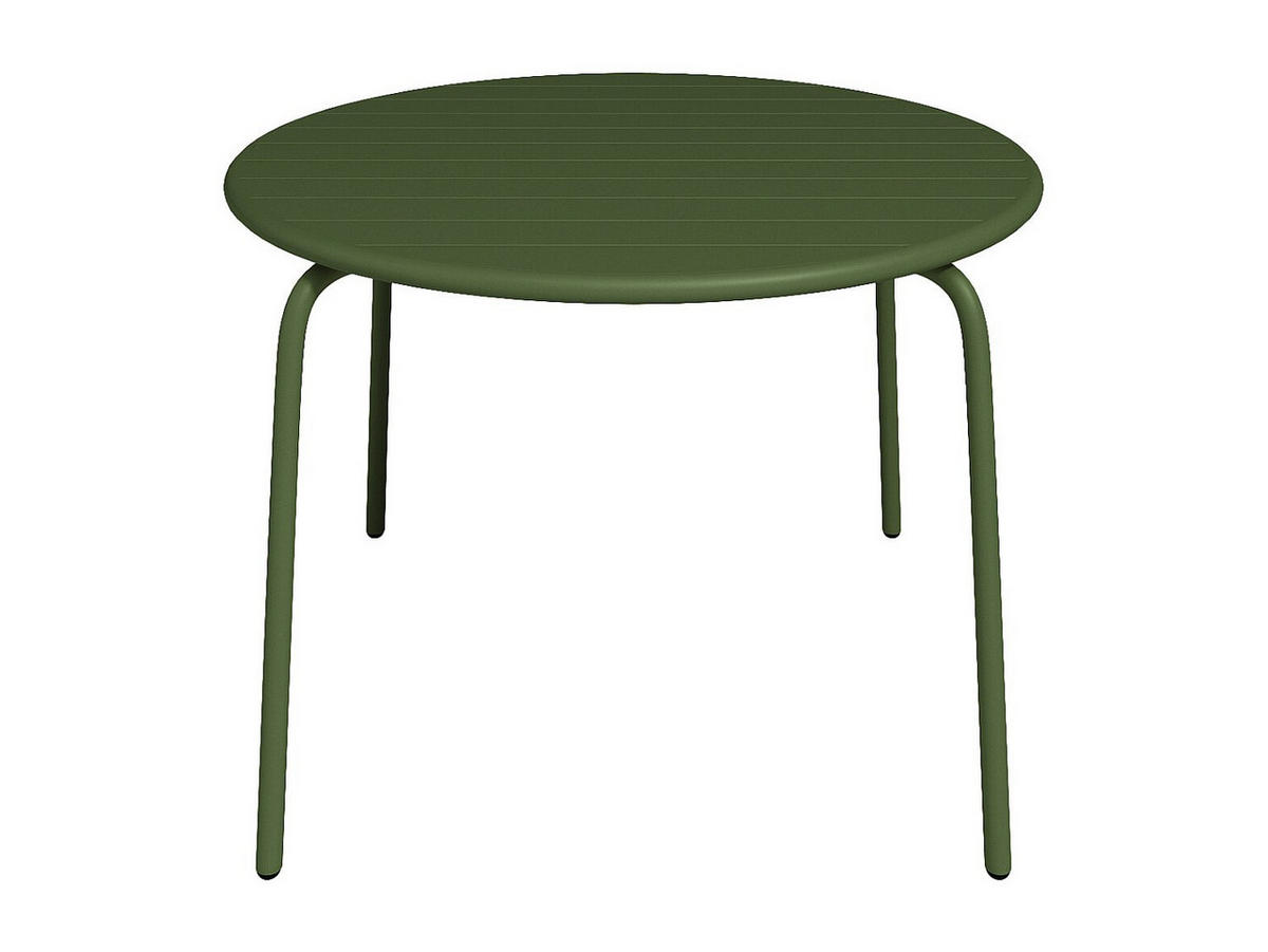 GARTENTISCH - 4 -Sitzer - Stahl - khaki, grün - MIRMANDE - Grün, Metall (110/110/74cm) - Vente-Unique
