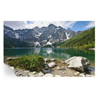 FOTOTAPETE 416x254 cm - Bergsee - Grün, Textil (416/254cm) - Wallfluent