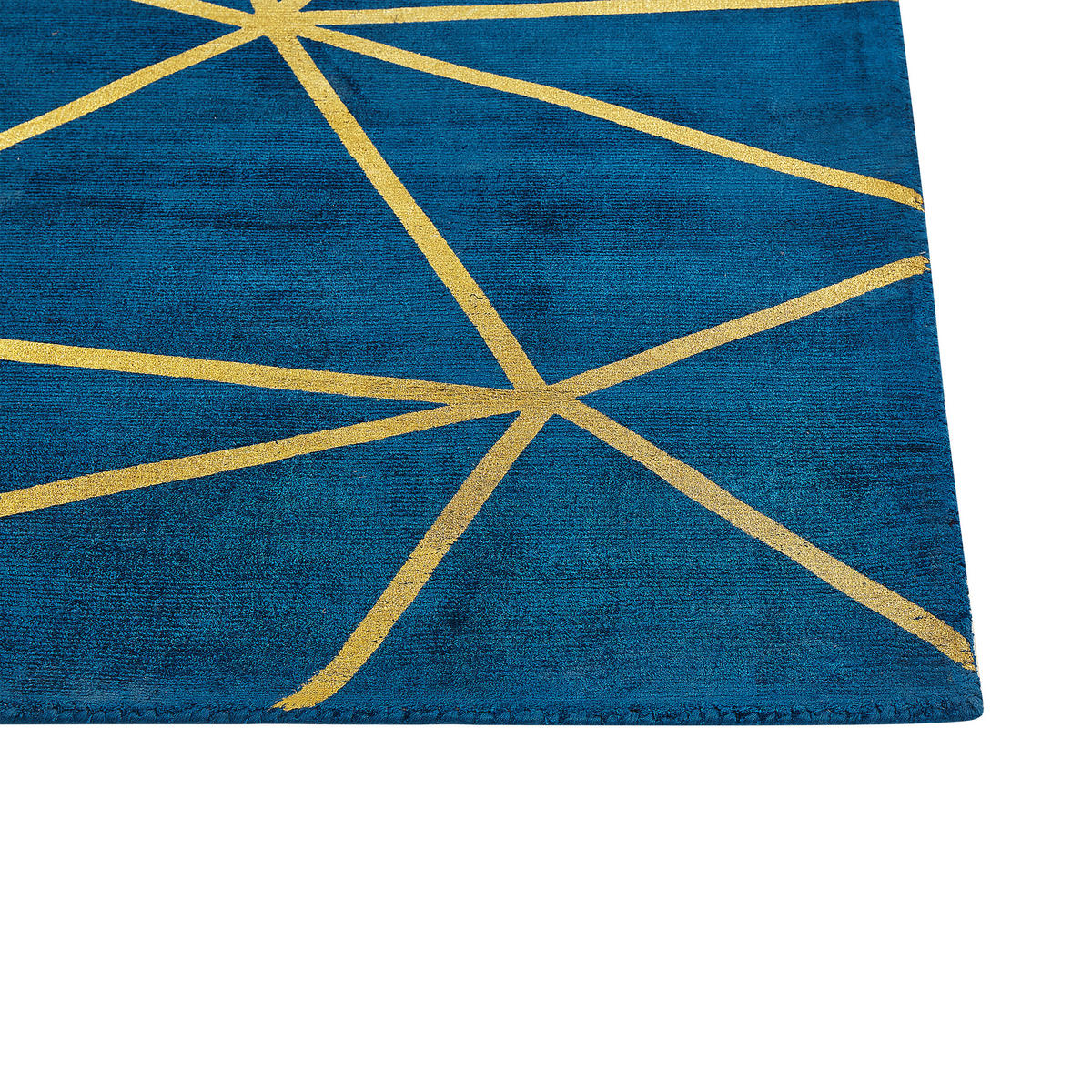 KURZFLOR-TEPPICH Havza 150/80 cm - Blau, Naturmaterialien (80/150cm) - Beliani