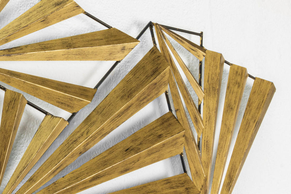 WANDDEKO Gold 110/56 cm - Goldfarben, Metall (3.11/56/5cm) - KUNSTLOFT