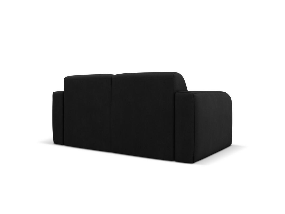 SOFA Molino aus strukturiertem Stoff schwarz 2 Sitzplätze - Schwarz, Textil (95/72/170cm) - Micadoni
