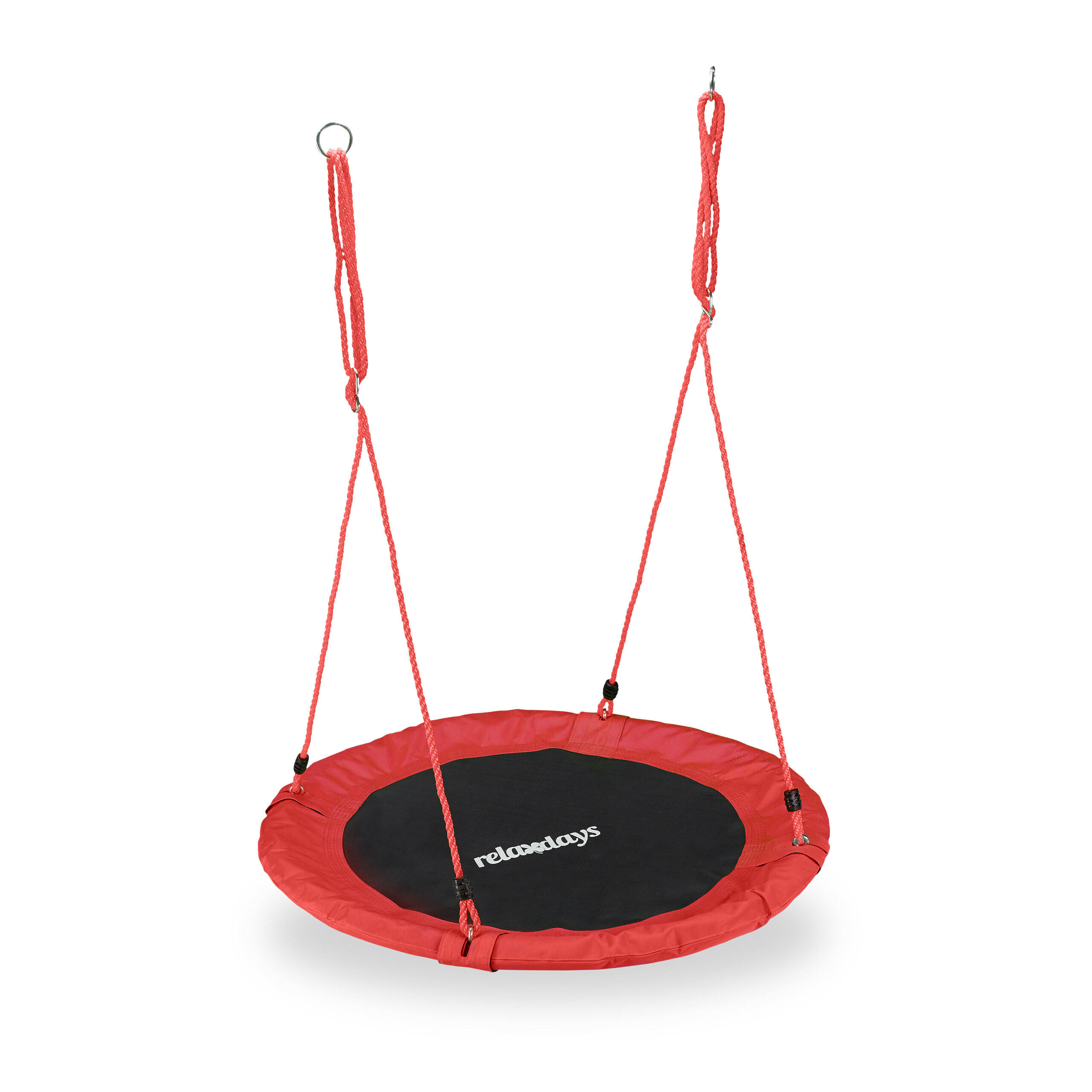 NESTSCHAUKEL Rot höhenverstellbar 90 cm - Multicolor, Kunststoff/Metall (90/150/90cm) - Relaxdays