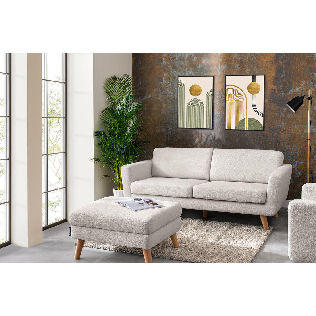 Thumbnail - Konsimo® 3-Sitzer-Sofa, Weiß, Textil, 88x80x190 cm, FSC 100%, Hergestellt in Europa, Wohnzimmer, Sofas & Couches, Sofas,...
