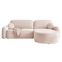 ECKSOFA SIGMA mit Schlaffunktion und Bettkasten, Stoff Beige - Beige, Textil (280/178cm) - Idohome