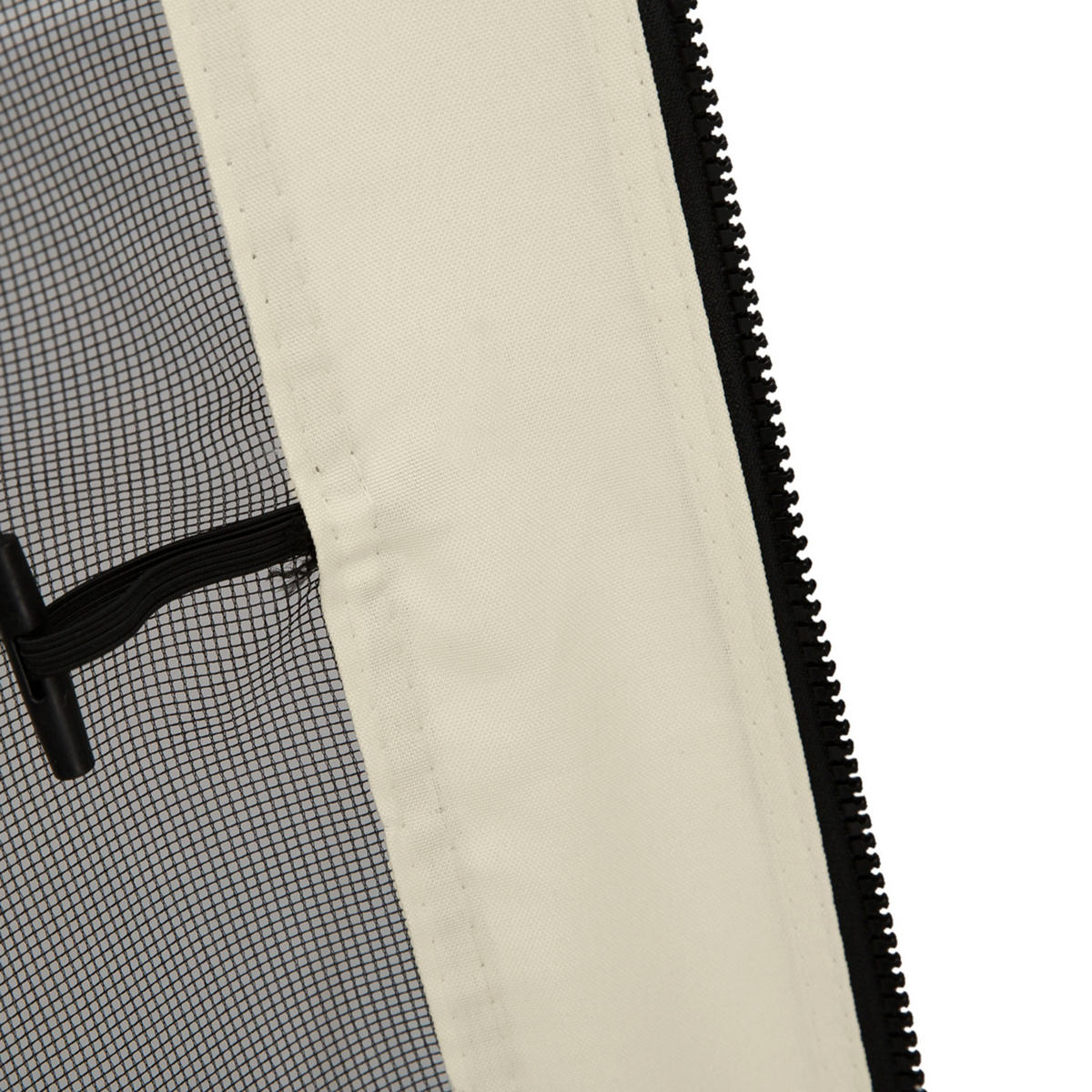 MOSKITONETZ für 3x3 Pavillon 4 Seitenteile Fliegennetz mit Haken Reißverschluss Mückennetz Insektenschutz Fliegengitter Nylon-Mesh Schwarz - Schwarz, Textil (302/1/207cm)