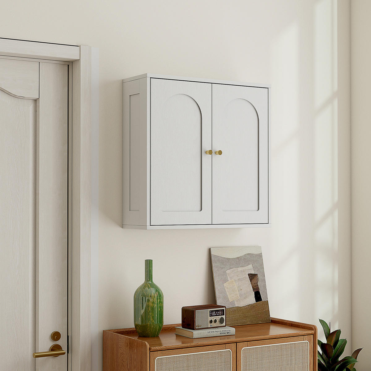 HÄNGESCHRANK Weiß 60/20/60 cm - Weiß, Holzwerkstoff (60/60/20cm) - PANGIVO