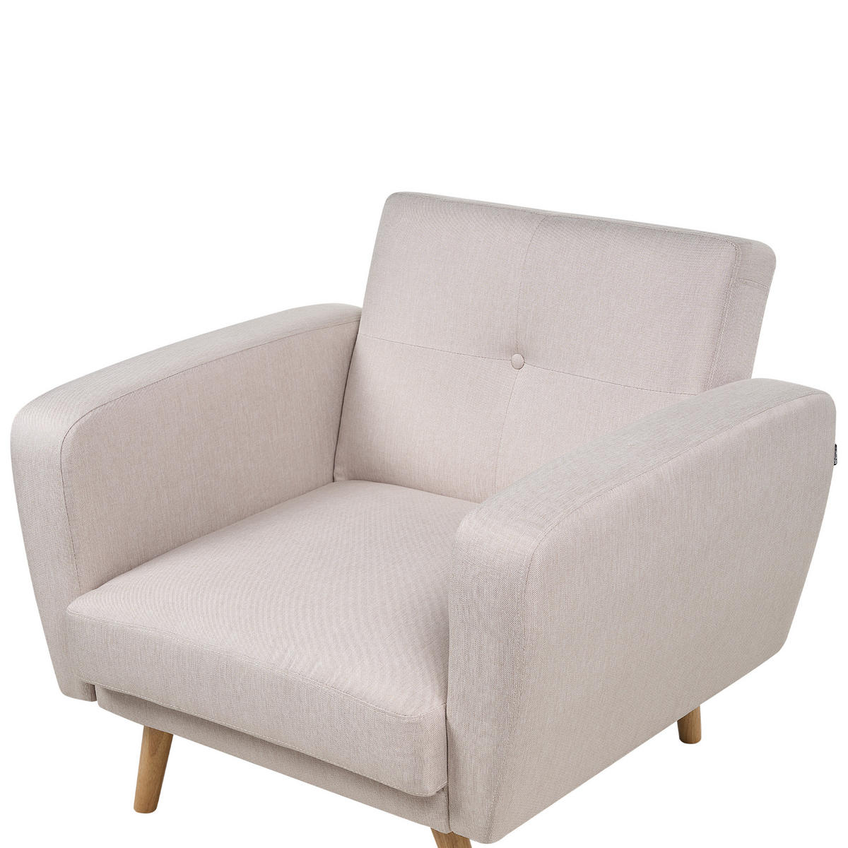 SESSEL Helles Beige Florli - Hellbraun/Beige, Textil (89/82/85cm) - Beliani
