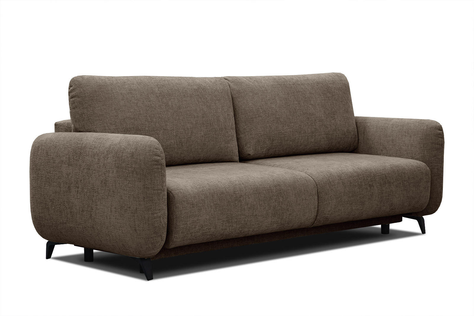 SOFA DRAKE 3-Sitzer mit Schlaffunktion, taupe - Taupe/Braun, Holz/Textil (232/90/107cm) - Courtois Laville