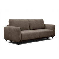 SOFA DRAKE 3-Sitzer mit Schlaffunktion, taupe - Taupe/Braun, Holz/Textil (232/90/107cm) - Courtois Laville