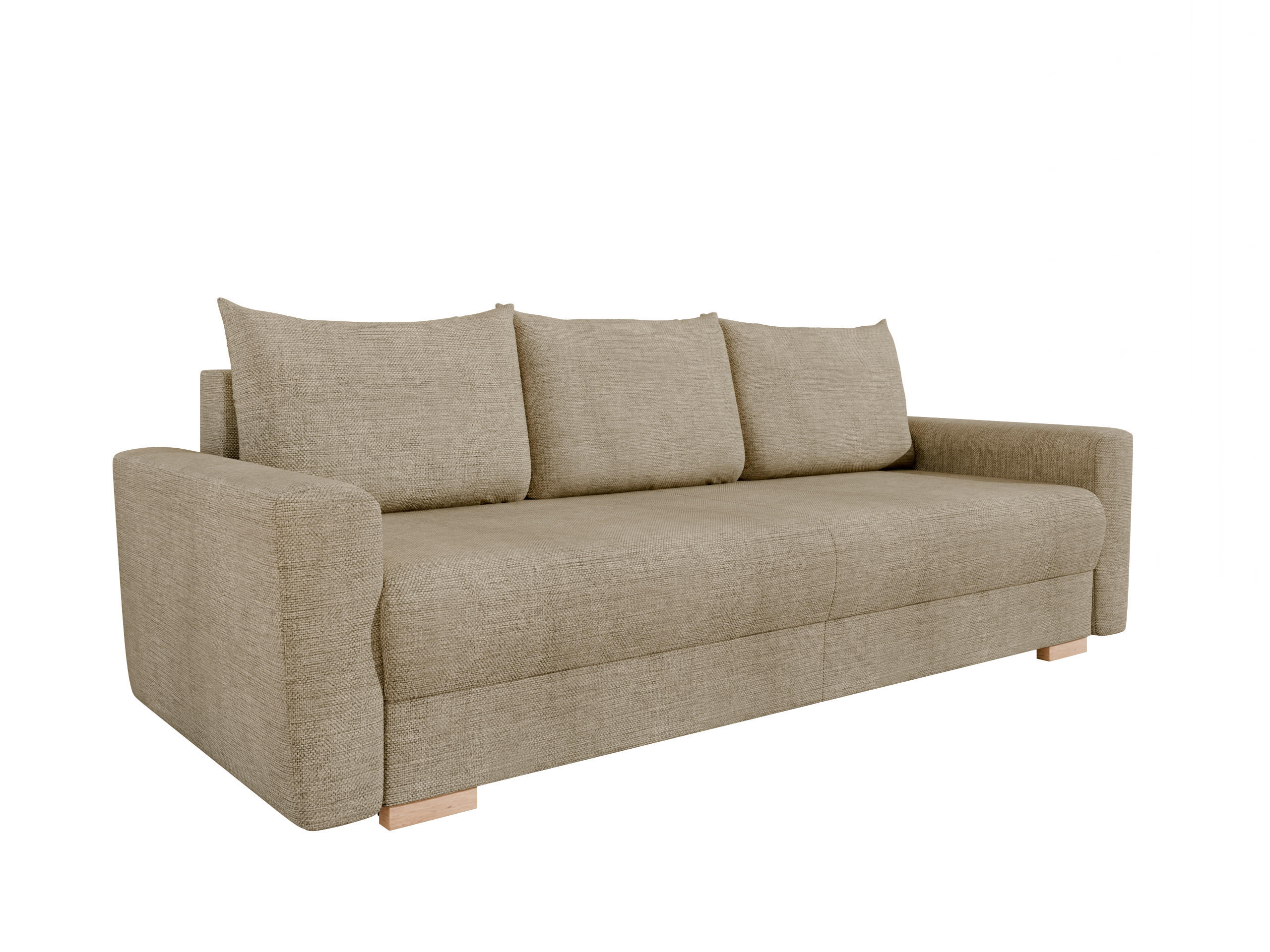 3-SITZER-SCHLAFSOFA ELMA mit Bettfunktion, braun - Braun, Holz (92.5/79/230cm) - Homesy