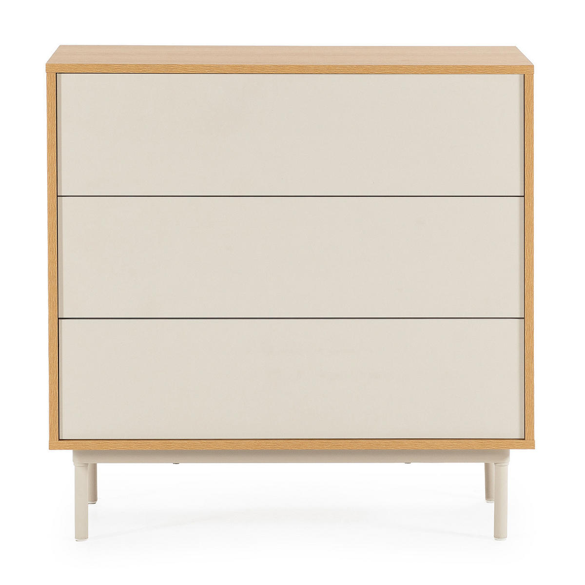 KOMMODE 80/80/40 Cuzco Eichenfarbe/grau - Grau, Holzwerkstoff (80/80/40cm) - VS Venta-stock